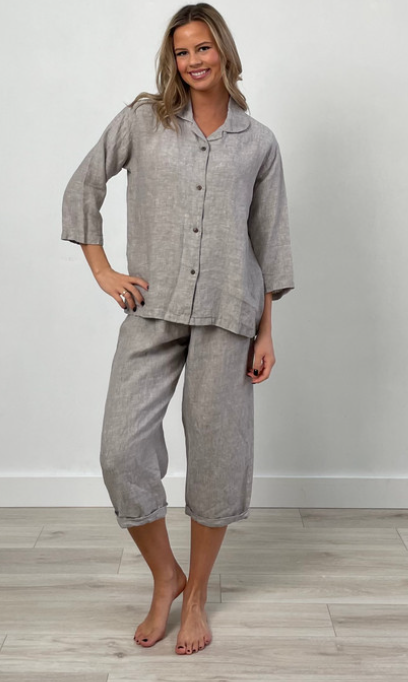 Bria 3/4 Pant - Grey-White
