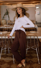 Tyler Bamboo Paperbag Pant - Chicory Coffee