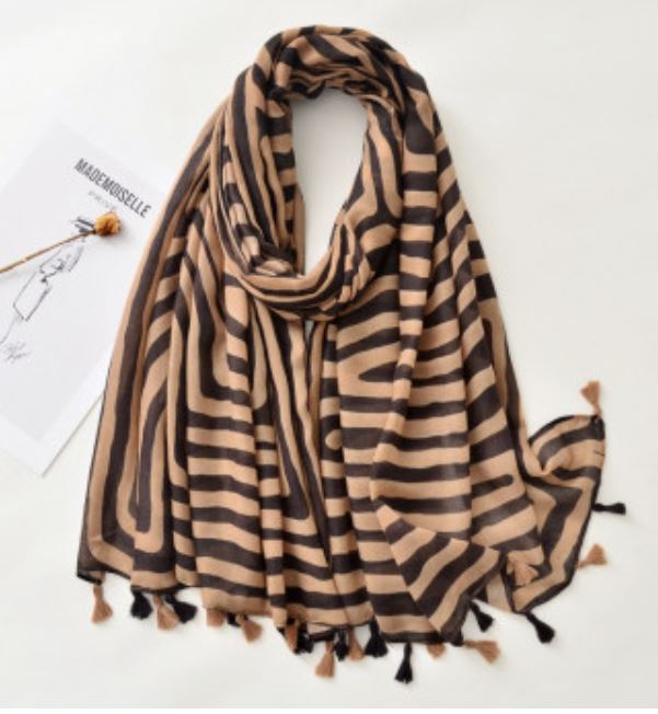Rust Stripe Scarf