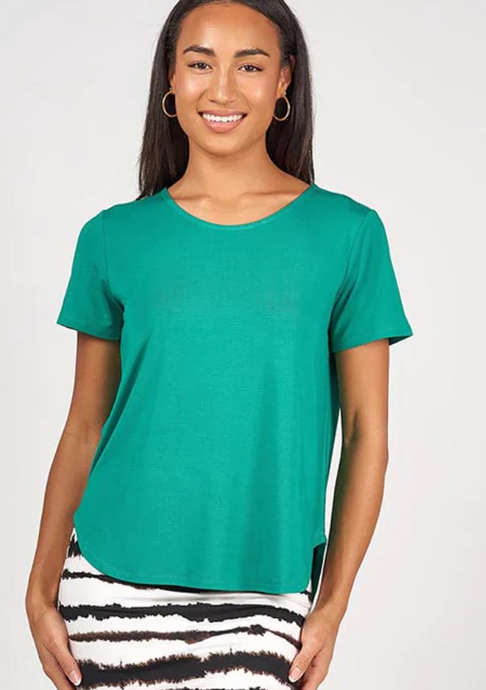 Janis Bamboo Tee - Emerald Green