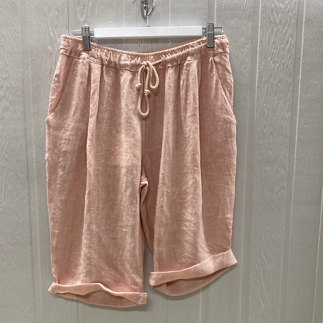 Freida Linen Shorts - Rose