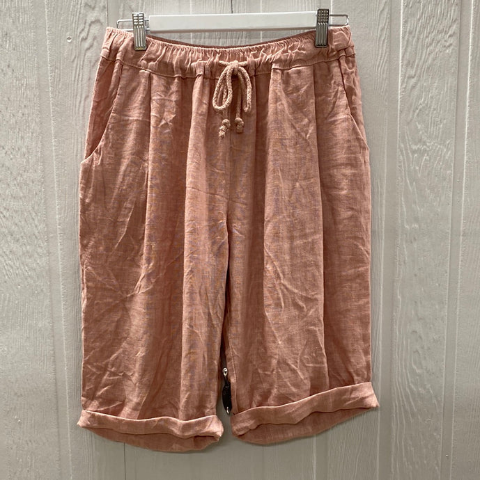 Freida Linen Shorts - Dusty Rose